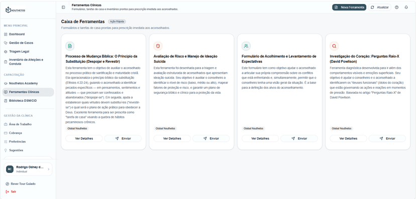 Caixa de ferramentas clínicas e personalização do gabinete pastoral
